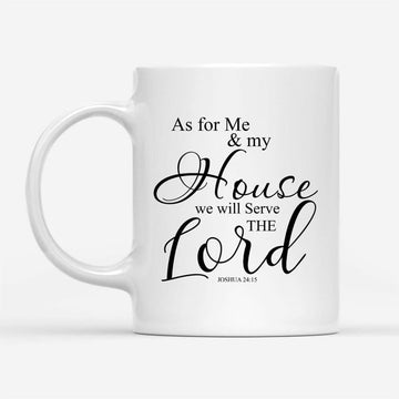 As For Me And My House Joshua 2415 Bible Verses Mug, Christian Mug, Bible Mug, Faith Gift, Encouragement Gift