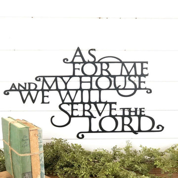 As For Me And My House Metal Art, Gift Ideas For Farm Woman, Large Metal Outdoor Signs, Outdoor Metal Sign Frames