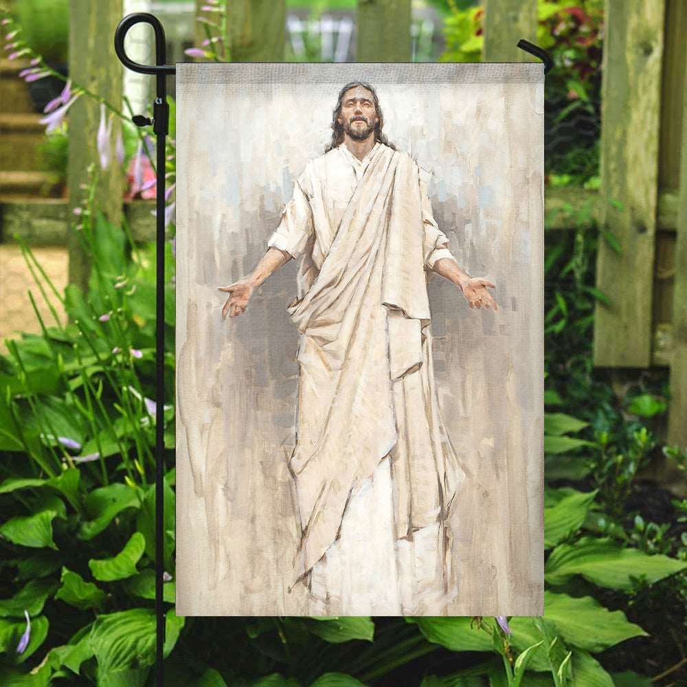 Ascension Dan Wilson, Jesus Flag, Christian&#39;s Flag, Garden Decor, Garden Flag, Welcome Garden Flags, Christian Flag, Scripture Flag, Garden Banner