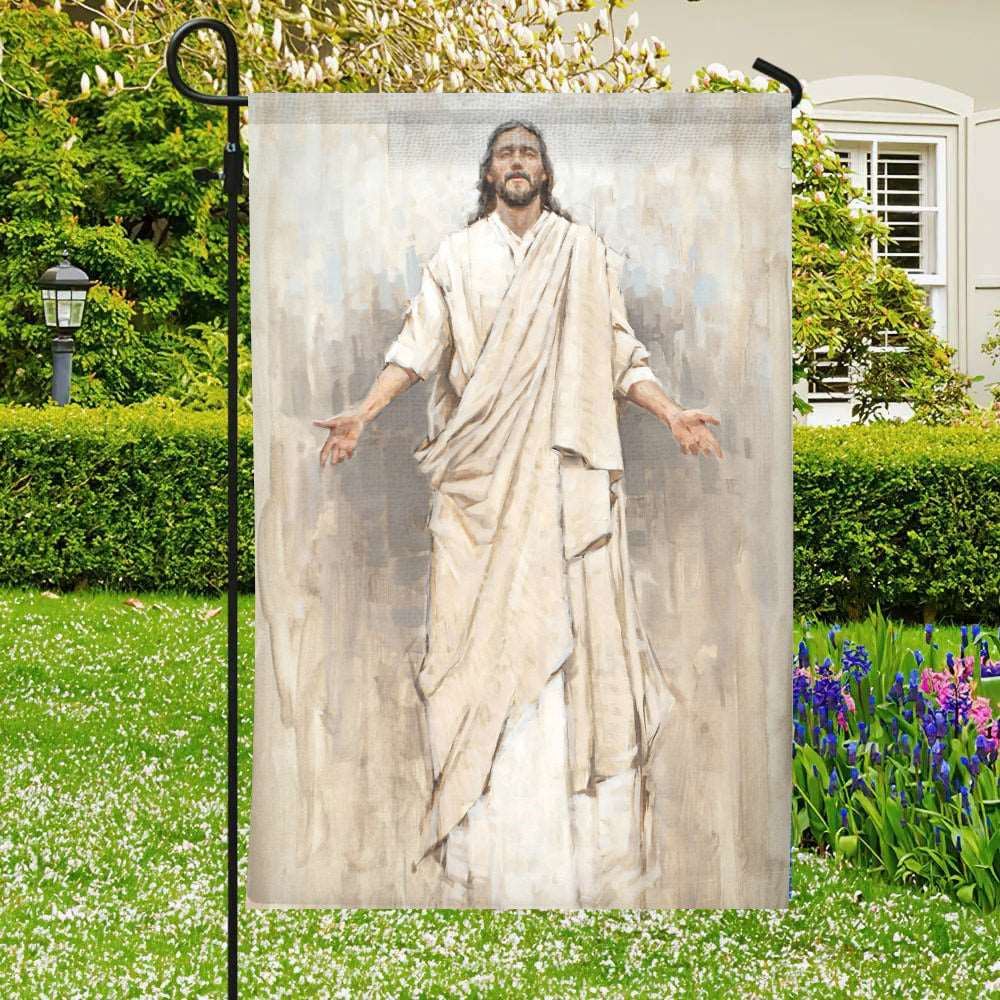 Ascension Dan Wilson, Jesus Flag, Christian&#39;s Flag, Garden Decor, Garden Flag, Welcome Garden Flags, Christian Flag, Scripture Flag, Garden Banner