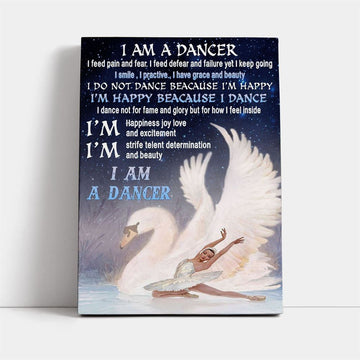 Ballet I Am A Dancer Canvas, Mother's Day Canvas Art, Gift For Mom, Birthday Gift, Mother's Day Wall Art