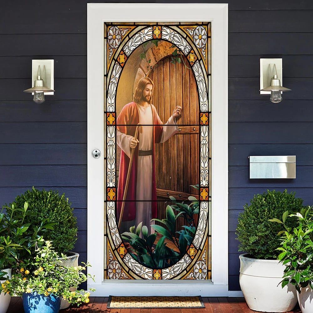 Be Hold, I Stand At The Door Jesus Christ Door Cover, Christian Door Decor, Door Christian Church, Christian Door Plaques