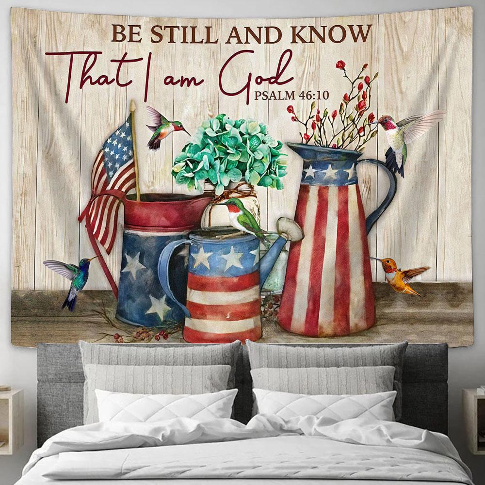Be Still And Know Psalm 46 10 Tapestry Wall Art - Christian Wall Tapestry - Scripture Tapestry Prints