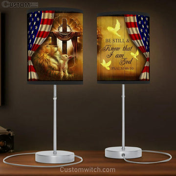 Be Still &amp; Know That I Am God Psalm 46 10 Table Lamp Gift - Christian Wall Table Lamp - Scripture Table Lamp Prints