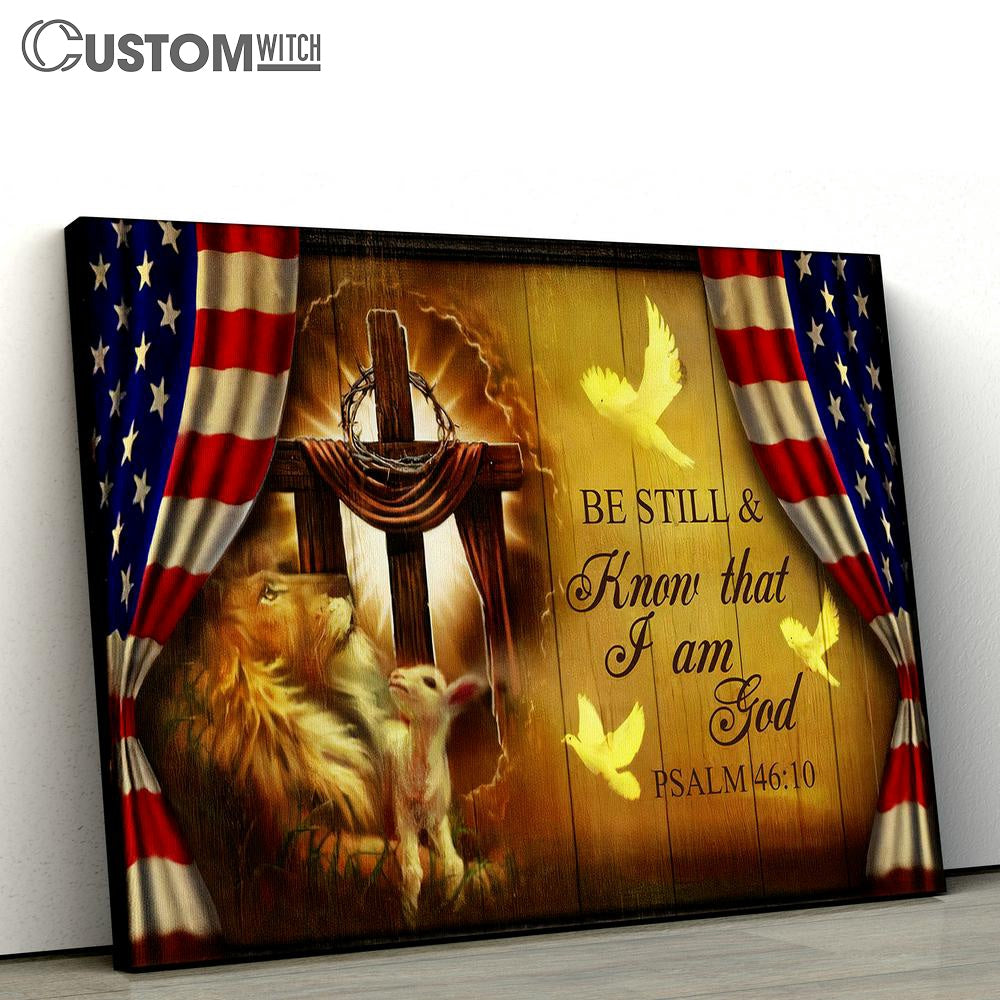 Be Still &amp; Know That I Am God Psalm 46 10 Canvas Wall Art - Christian Wall Canvas - Scripture Canvas Prints