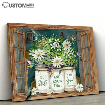 Be Still and Know That I Am God Canvas Wall Art - Psalm 46 10 - Christian Wall Canvas - Scripture Canvas Prints