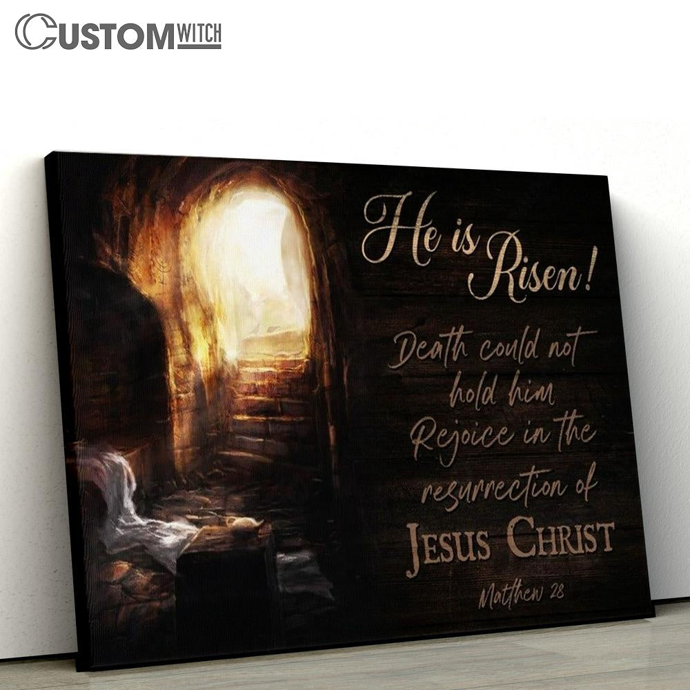 Beautiful Cave Jesus Christ He Is Risen Canvas Poster