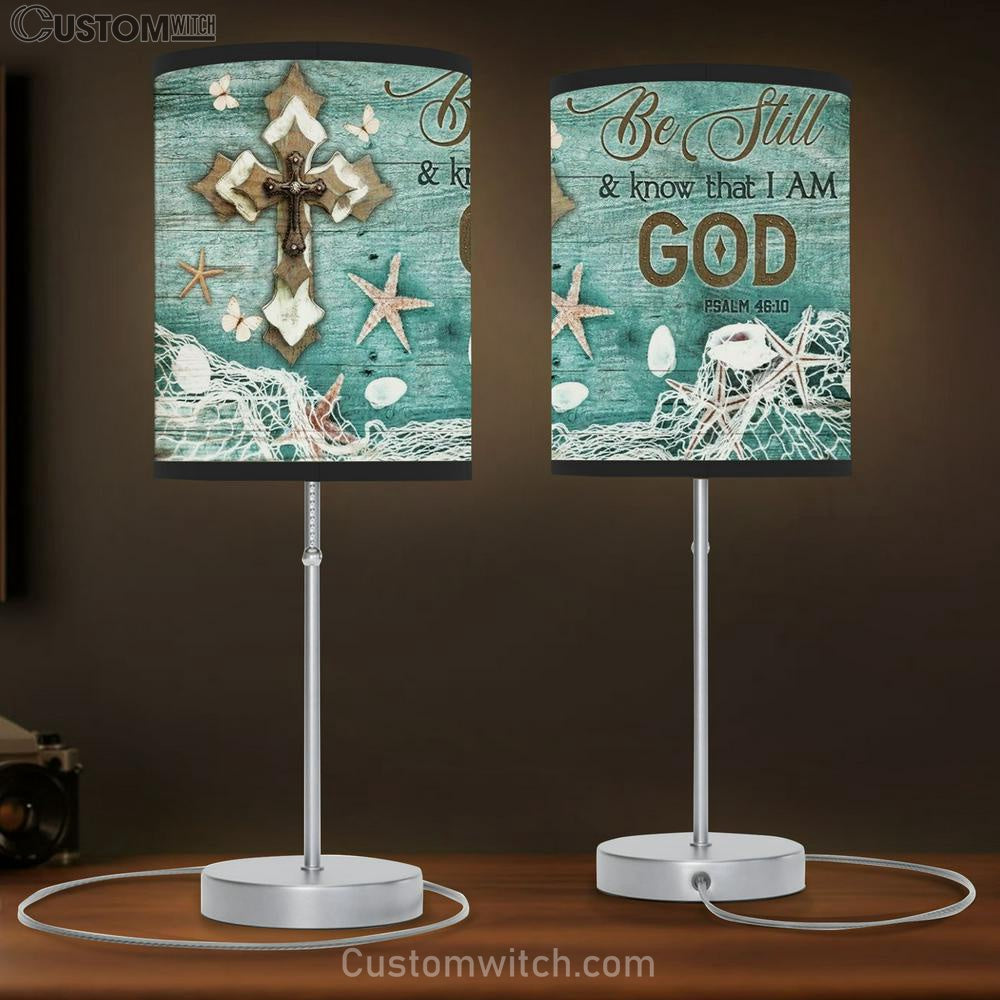 Beautiful Cross, Summer Painting, Starfish, Be Still And Know That I Am God Table Lamp