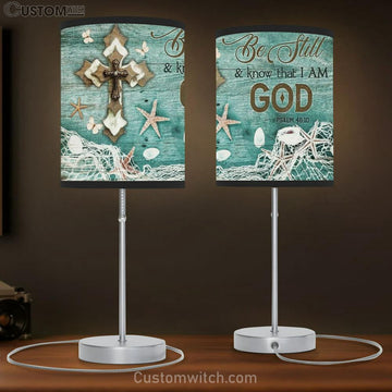 Beautiful Cross, Summer Painting, Starfish, Be Still And Know That I Am God Table Lamp