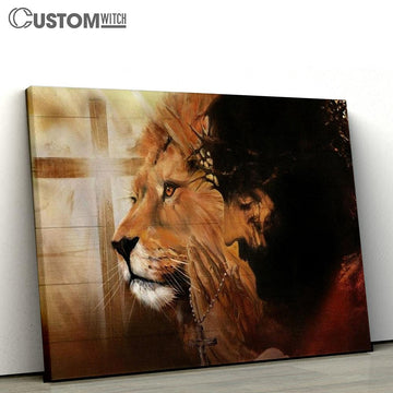 Beautiful Lion, Jesus, Pray For Healing Canvas Poster