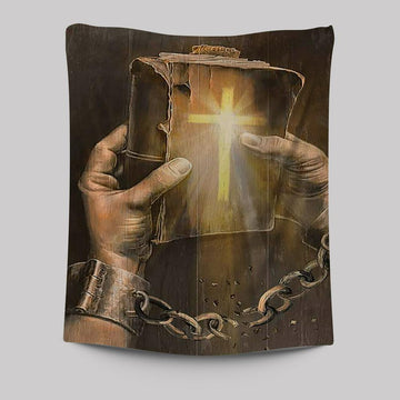 Bible Jesus Hands Light Cross Tapestry Wall Art - Bible Verse Tapestry Art - Inspirational Art -  Christian Indoor Wall Tapestries
