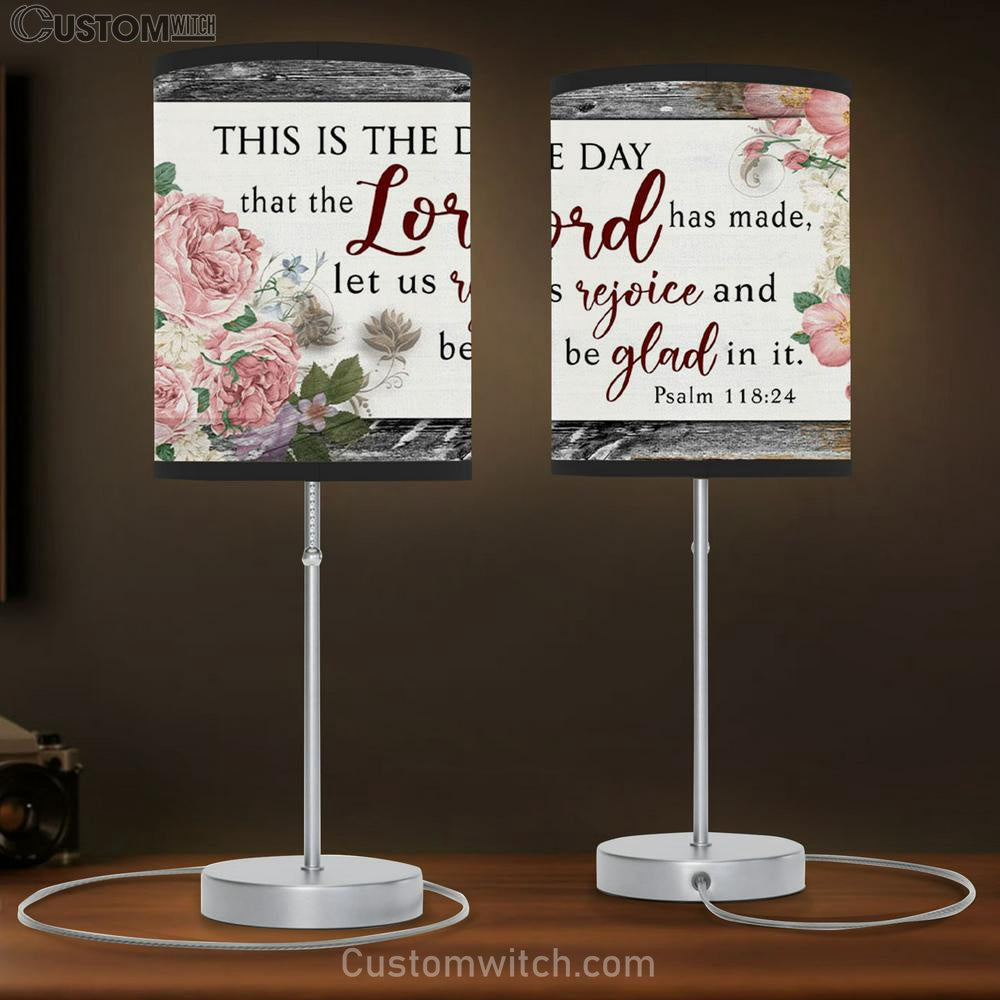 Bible Verse Lamp Gift This Is The Day That The Lord Has Made Table Lamp Gift Print - Christian Bedroom Decor