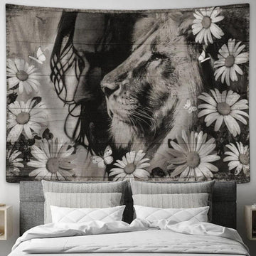 Black And White Painting, Watercolor Lion, Jesus, Stunning Daisy Tapestry, Tapestries for Living Room Bedroom