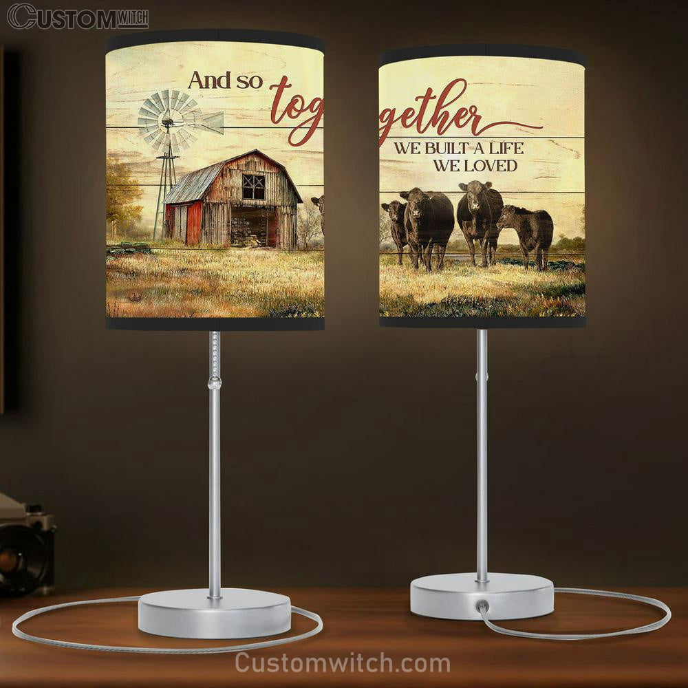 Black Cow And So Together We Built A Life We Loved Lamp Gift Table Lamp - Christian Lamp Gift - Religious Art