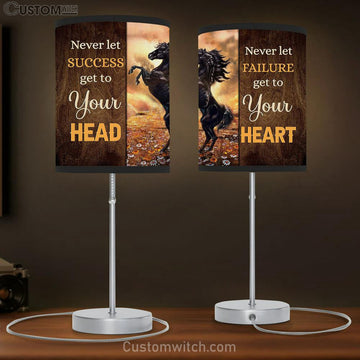 Black Horse Never Let Success Get To Your Head Lamp Gift Table Lamp - Christian Lamp Gift - Religious Art