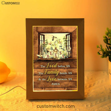 Bless The Love Between Us Hummingbird Gorgeous Jar Window Frame Frame Lamp - Christian Art - Religious Home Decor