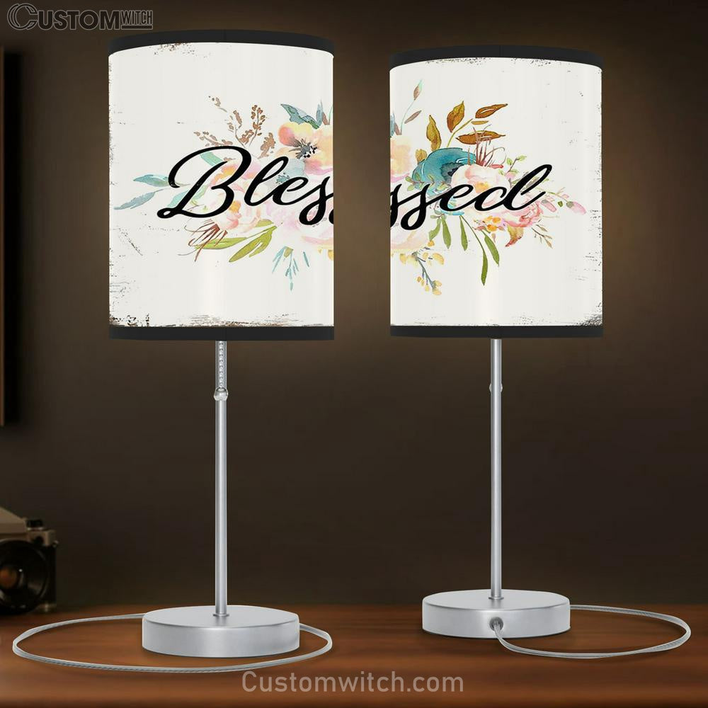 Blessed Table Lamp Wall Decor - Christian Lamp Gift for Church, Living Room, Bedroom, Kitchen