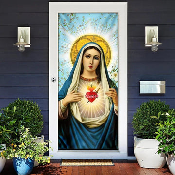 Blessed Virgin Mary Door Cover, Christian Door Decor, Door Christian Church, Christian Door Plaques