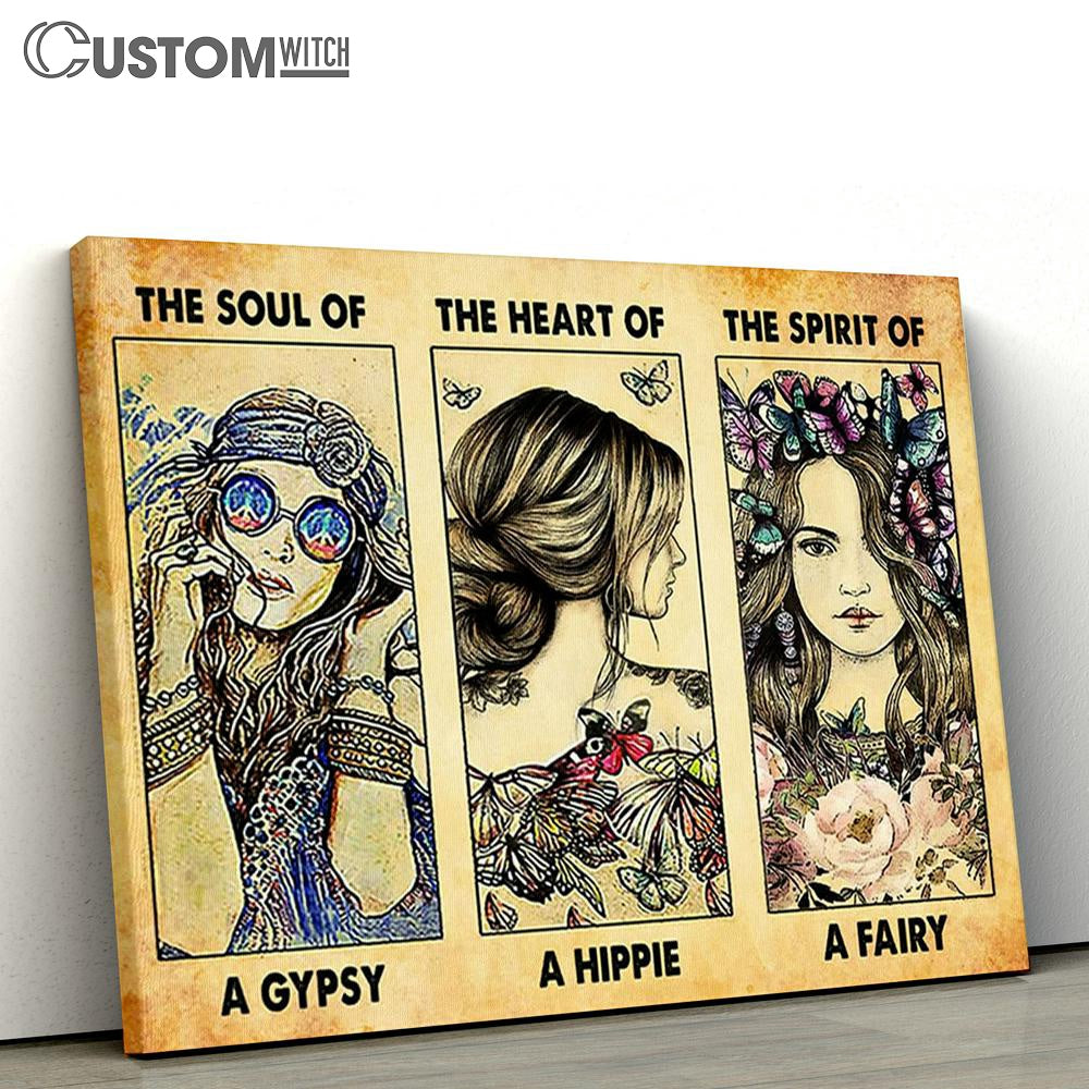 Bohemian Hippie Rustic Dragonfly Canvas Wall Decor - Encouragement Gifts for Women