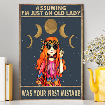 Bohemian Hippie Wall Decor - Assuming I&#39;m Just An Old Lady - Boho Room Decor - Gift For Women