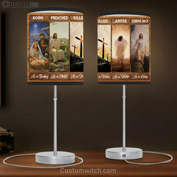 Born As A Baby Preached As A Child Lamp Gift Table Lamp - Christian Bedroom Decor - Religious Art