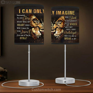 Butterfly Christian Song I Can Only Imagine Table Lamp Gift - Bible Verse Table Lamp - Religious Bedroom Decor