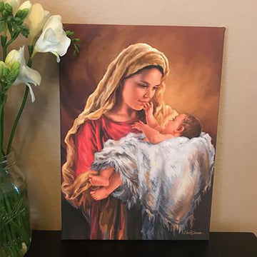 God's Loving Touch Canvas Wall Art