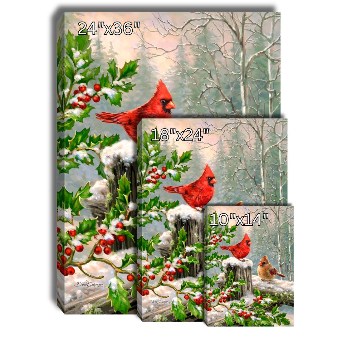 Winter Visitors Canvas Wall Art