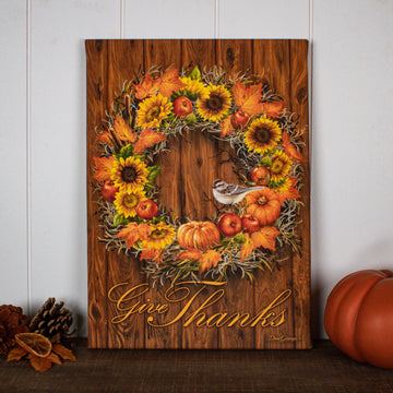 Autumn Wreath Canvas Wall Art