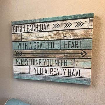 Grateful Heart Canvas Wall Art