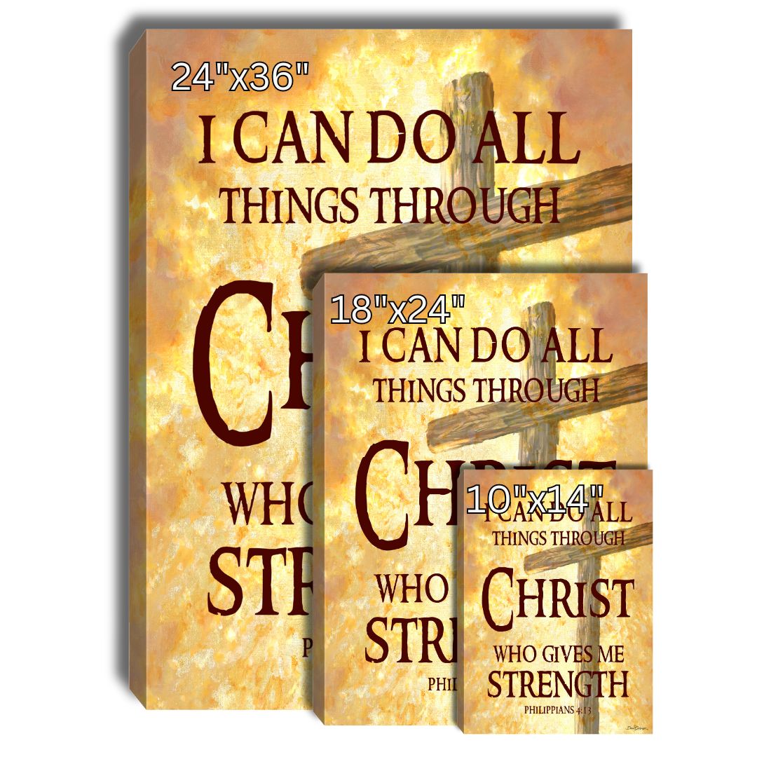 All Things Through Christ Canvas Wall Art