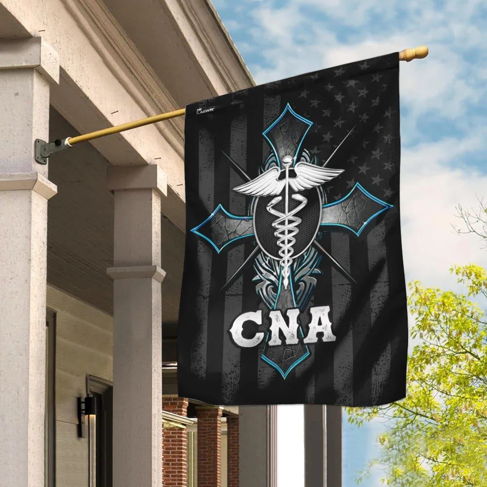 CNA &amp; Christian Cross Flag, Outdoor Christian House Flag, Christian Flag, Scripture Flag, Garden Banner