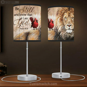 Cardinal, Lion King, Be Still And Know That I Am God Table Lamp