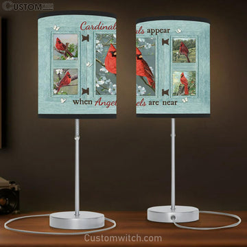 Cardinals Appear When Angels Are Near Lamp Gift Table Lamp - Christian Lamp Gift - Religious Art