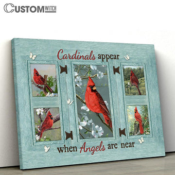 Cardinals Appear When Angels Are Near Wall Art Canvas - Christian Wall Art - Religious Art