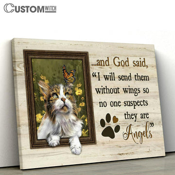 Cat I Will Send Them Without Wings Canvas Painting - Christian Wall Art - Gifts For Cat Lovers