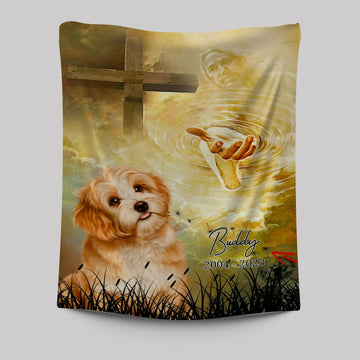Cat Memorial Tapestry Prints - Take My Hand Jesus - Pet Loss Gifts