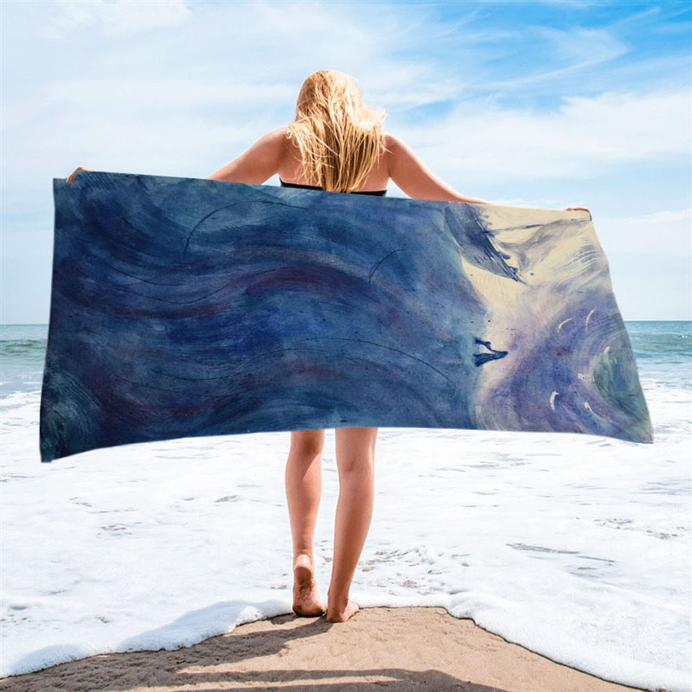 Christ And Peter Sea Of Galilee Beach Towel - Jesus Art Prints - Jesus Art - Christian Beach Towel