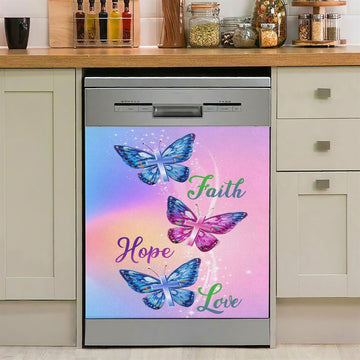 Christian 1 Cross 3 Nails 4 Given Dishwasher Cover, Bible Verse Dishwasher Magnet Cover, Scripture Kitchen Decor