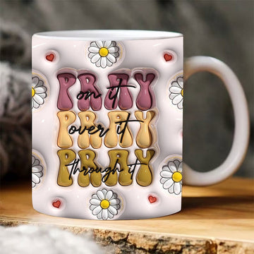 Christian 3D Mug, 3D Faith Bible Verse Inflated Mug, Bible Verse Inflated Mug, 3D Jesus Mug, Religious 3D Mug