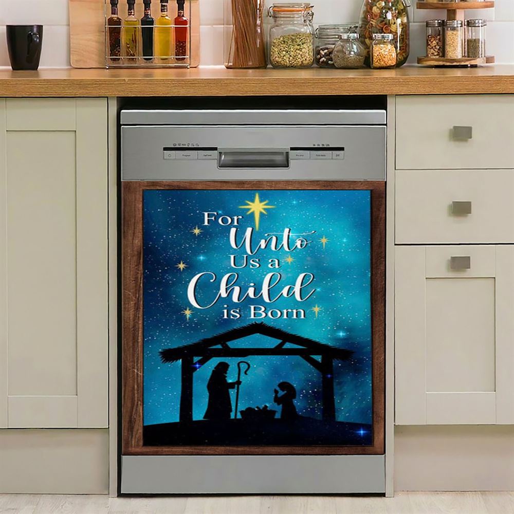 Christian Christmas Gifts Peace Hope Christ Christmas Dishwasher Cover, Bible Verse Dishwasher Magnet Cover, Scripture Kitchen Decor