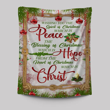 Christian Christmas Gifts Peace Hope Christ Christmas Tapestry Prints - Bible Verse Wall Decor - Scripture Wall Art