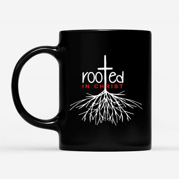 Christian Coffee Mug, Rooted In Christ, Christian Mug, Bible Mug, Faith Gift, Encouragement Gift