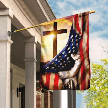 Christian Cross America US House Flags, Christian Flag, Scripture Flag, Garden Banner