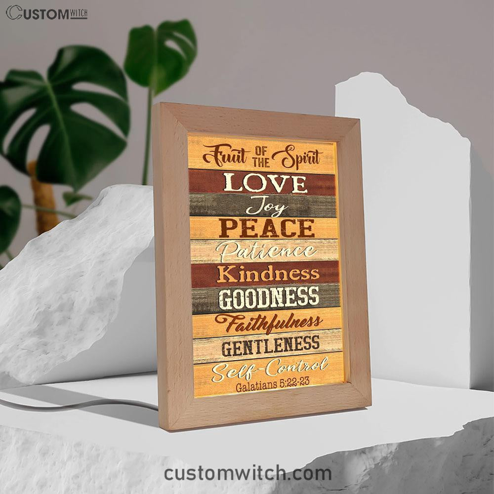 Christian Galatians 522-23 Fruit Of The Spirit Frame Lamp Prints - Bible Verse Decor - Scripture Art