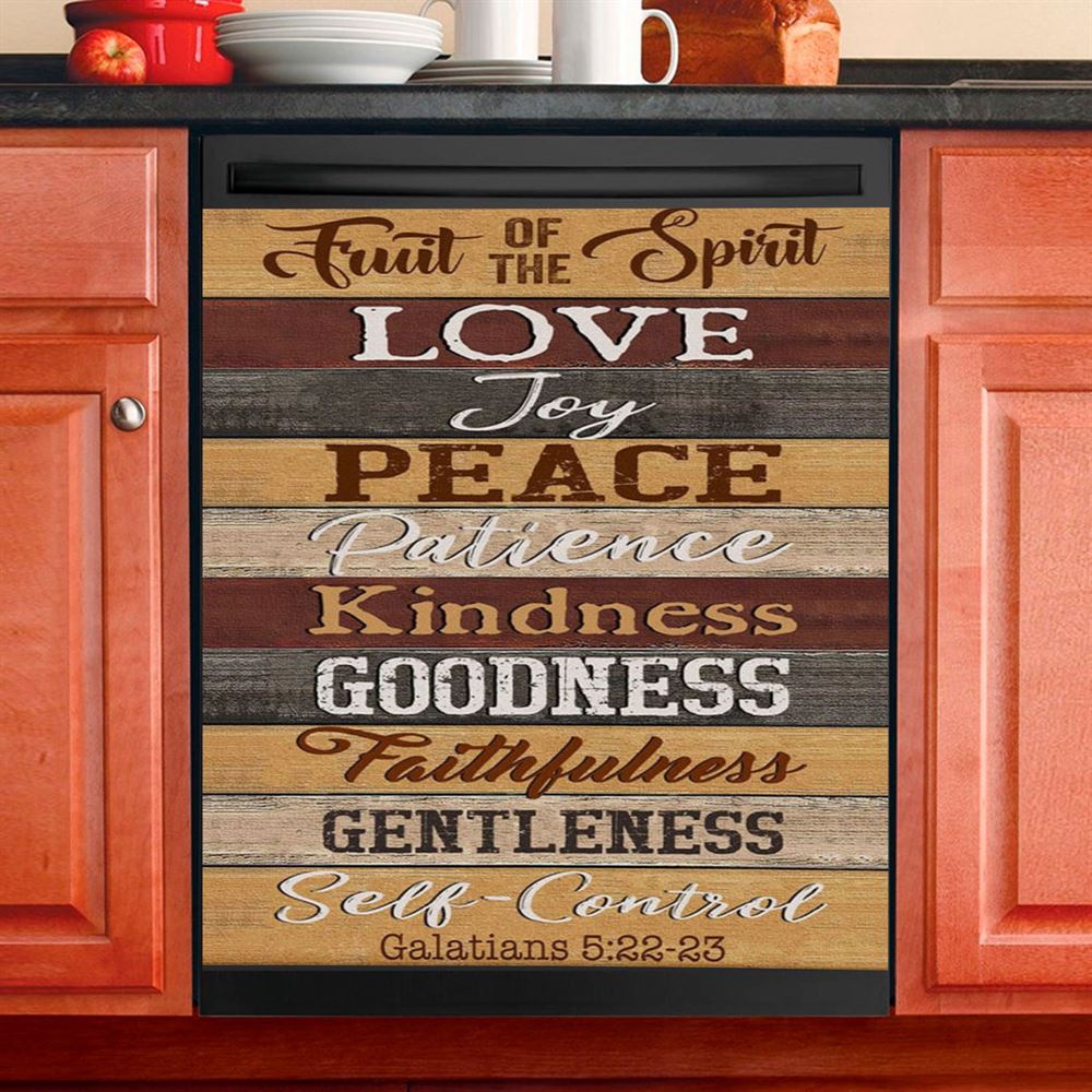 Christian Galatians 522 23 Fruit Of The Spirit Dishwasher Cover, Bible Verse Dishwasher Magnet Cover, Scripture Kitchen Decor