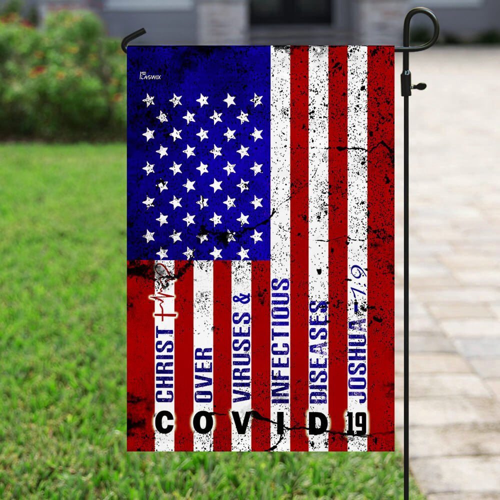 Christian Garden Flags, America Strong Jesus Christ Joshua 19 Flag, Christian House Flags, Christian Cross Flag, Faith Flag