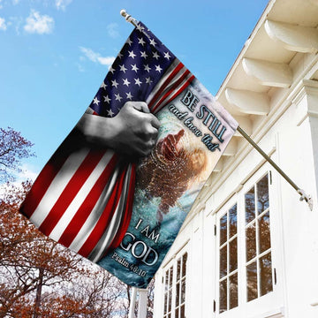 Christian Garden Flags, Be Still And Know That I Am God Flag, Christian House Flags, Christian Cross Flag, Faith Flag