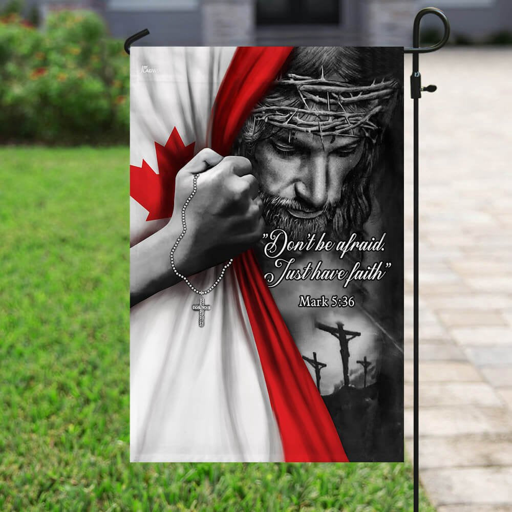 Christian Garden Flags, Christian Jesus Just Have Faith Canadian Flag, Christian House Flags, Christian Cross Flag, Faith Flag