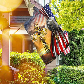 Christian Garden Flags, God Is Good All The Time Christian Cross American Flag, Christian House Flags, Christian Cross Flag, Faith Flag